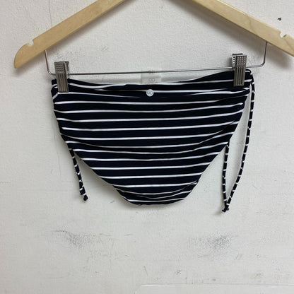 CALIA Women's Adjustable Rise Ruched Side Bottom Stripe Black WSA23402PRT