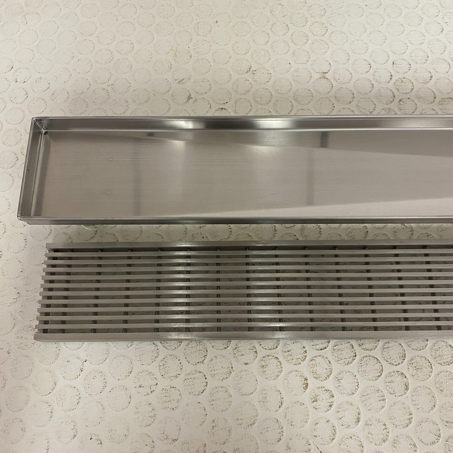 Signature Hardware 48" Carmen Linear Shower Drain Brushed Stainless Steel