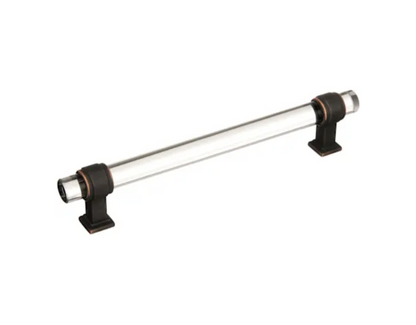 Amerock Glacio 6‑5/16″ Cabinet Pull Clear/Oil‑Rubbed Bronze BP36656CORB
