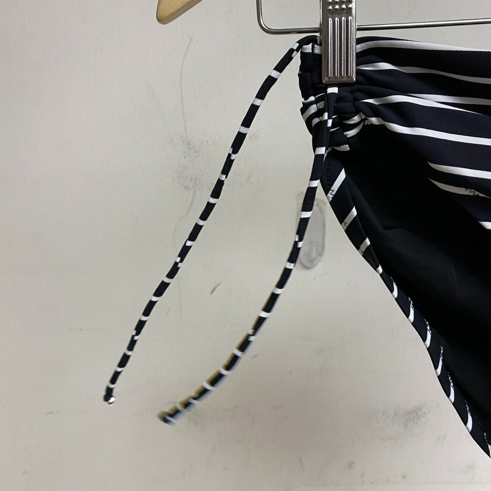 CALIA Women's Adjustable Rise Ruched Side Bottom Stripe Black WSA23402PRT