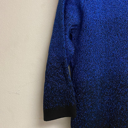 Alfred Dunner Women's 3/4 Sleeve Layered Look Cardigan Sweater Size PS Cobalt