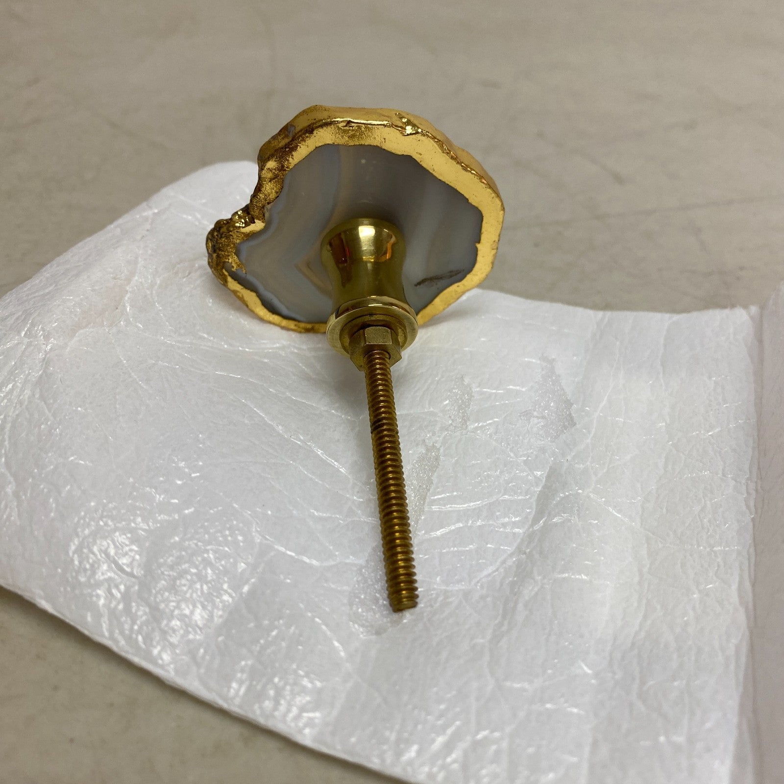 Signature Hardware Biviere White Agate Cabinet Knob 446997