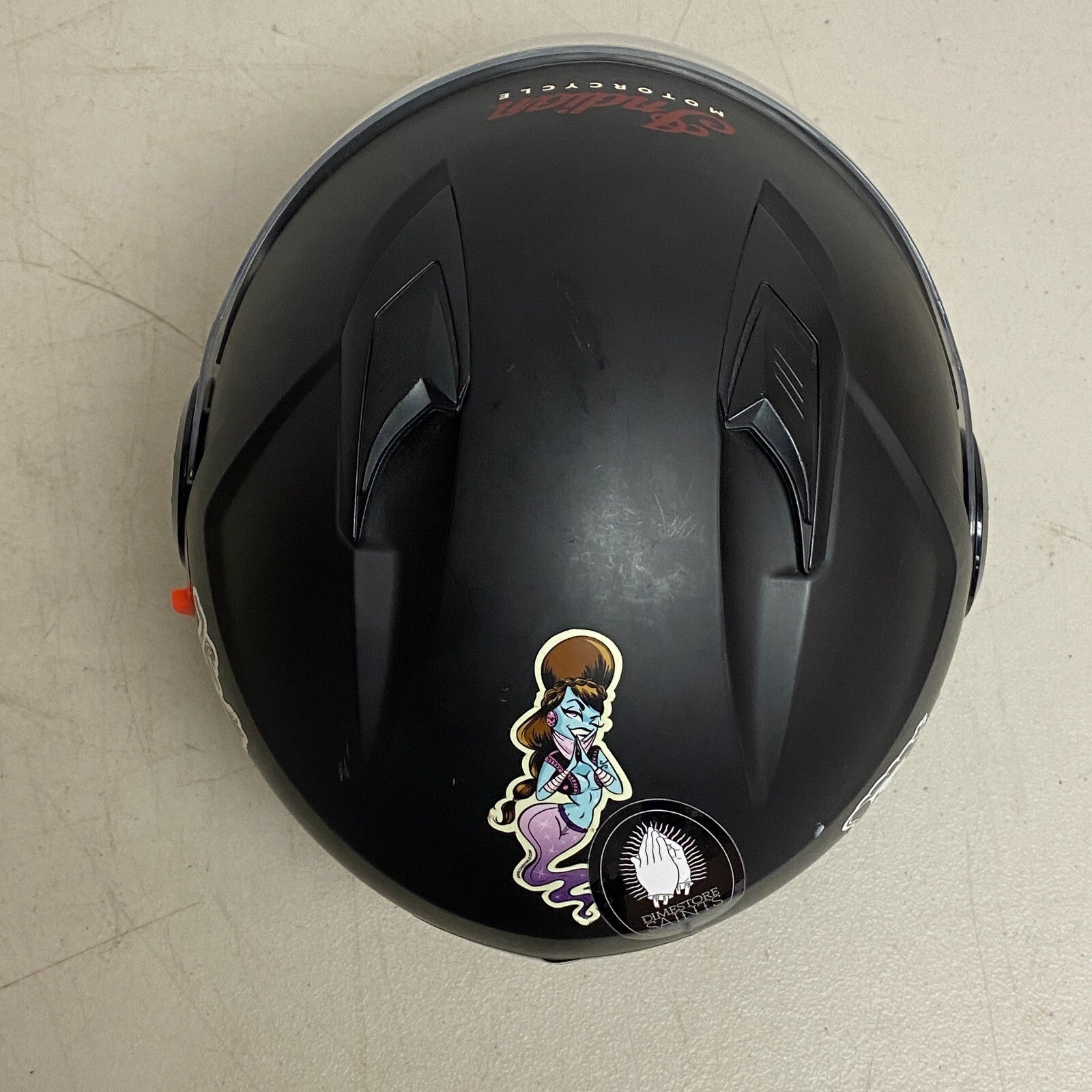 Indian Motorcycle Helmet w/Face Cover Size L Adjustable Under Shading cover Matt