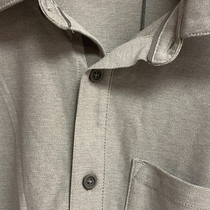 VRST Mens LS Button Down Shirt Silver Shadow Heather Collared MAX100322