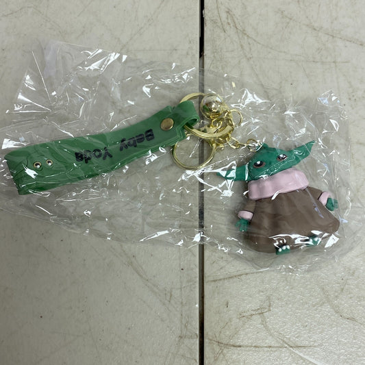 New! Assorted Silicone 3D Disney Star Wars Baby Yoda  Keychain key Ring /Bags...