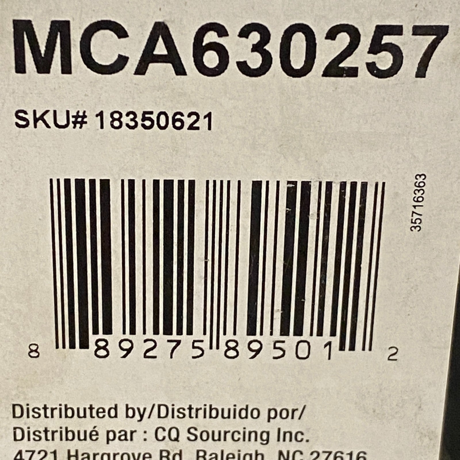 Carquest Wearever Brake Master Cylinder 1.062″ Bore Aluminum Model MCA630257