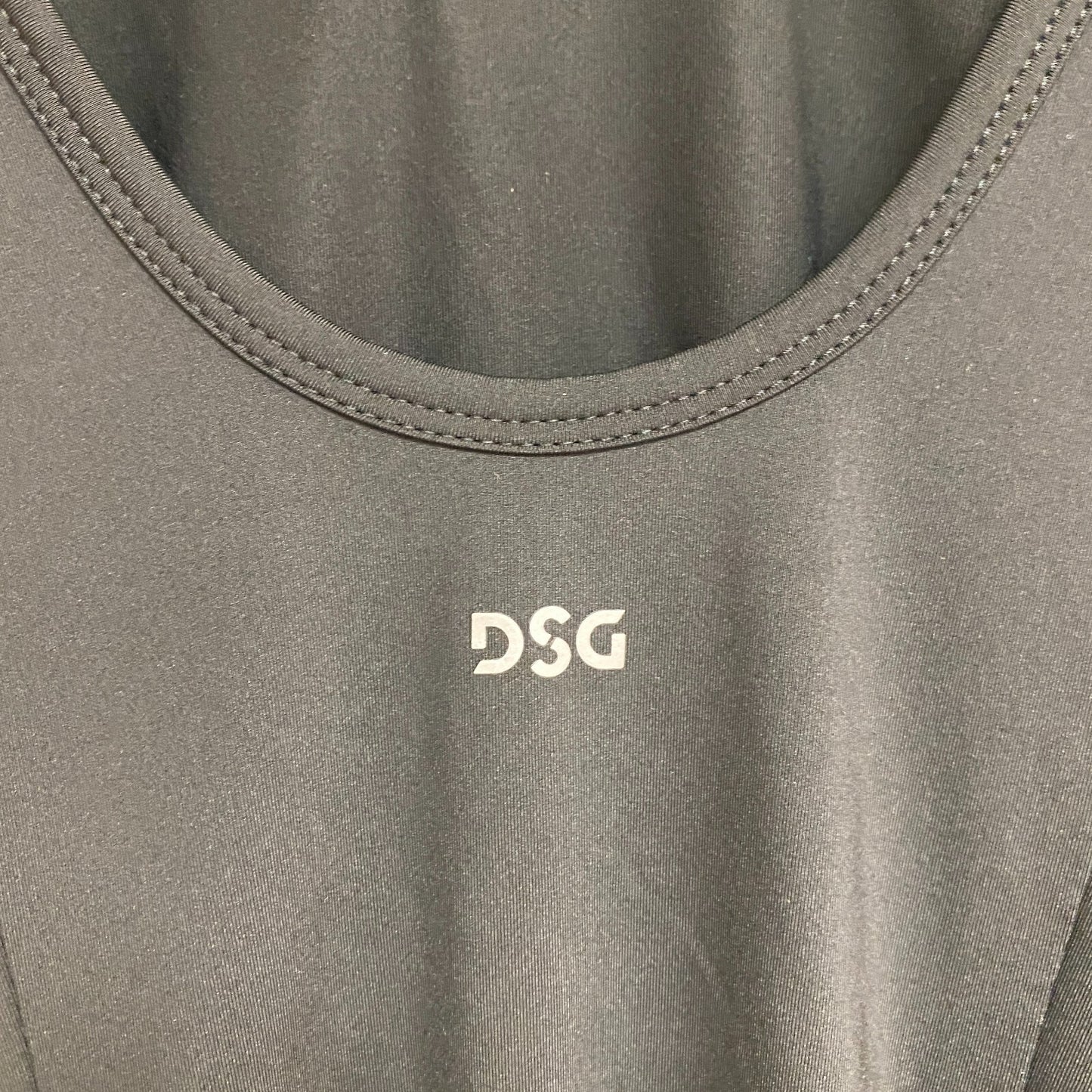 DSG Women's Flounce Dress Grounded Pure Black Sleeveless Solid DAW13328