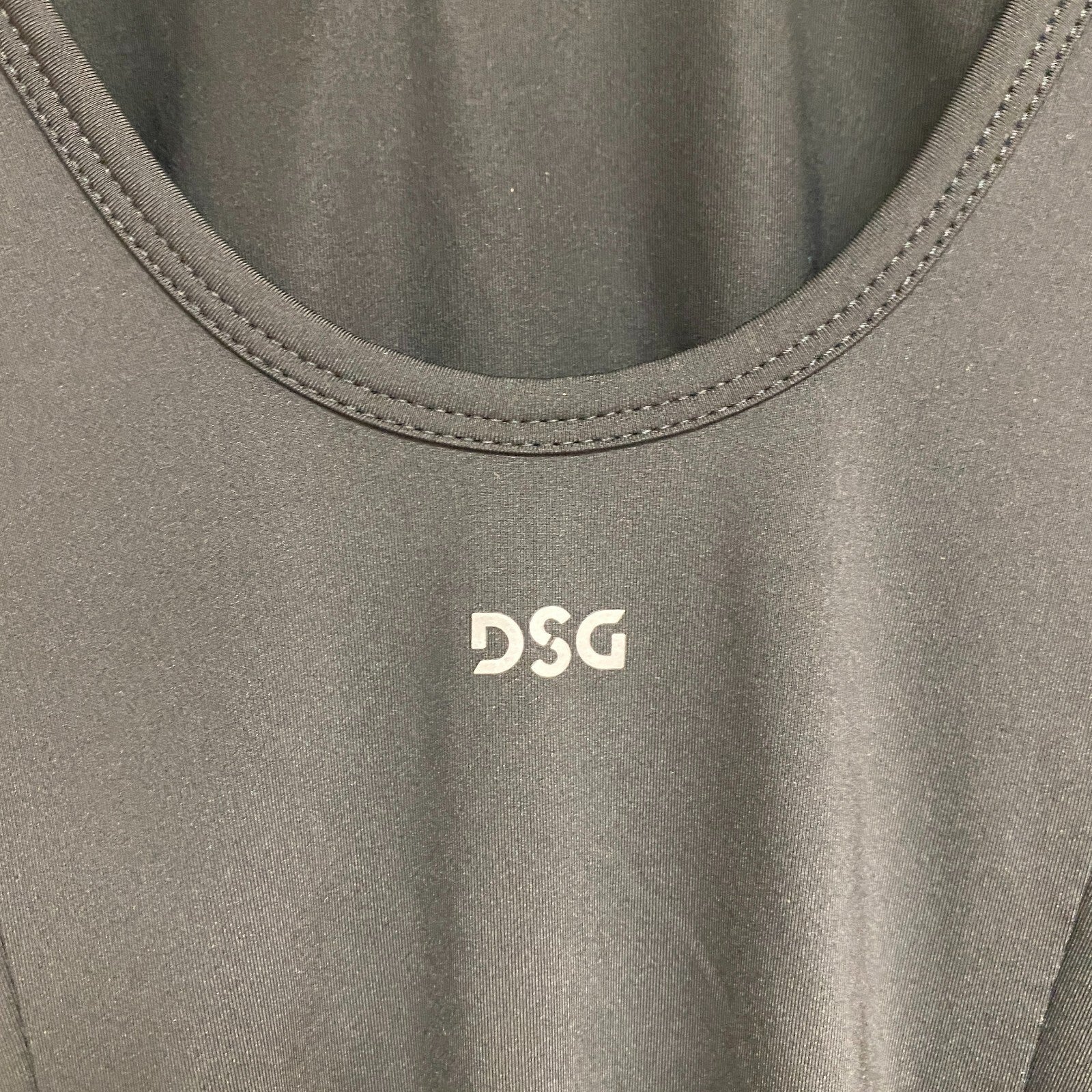 DSG Women's Flounce Dress Grounded Pure Black Sleeveless Solid DAW13328