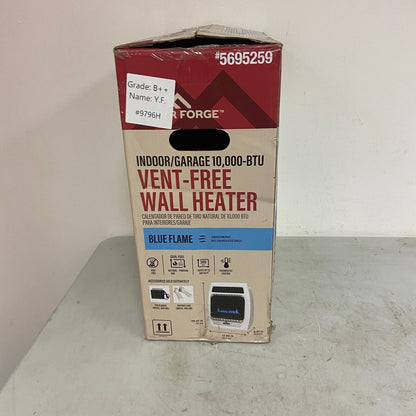 Master Forge Indoor/Garage 10,000-BTU Vent-Free Wall Heater Blue Flame