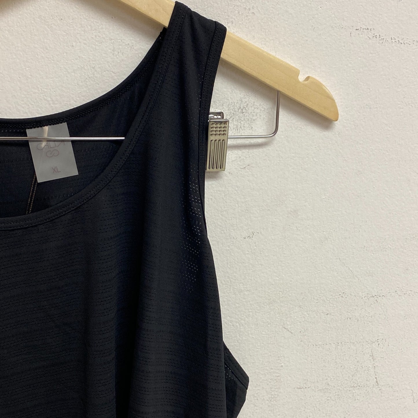 CALIA Women's  Scoop Racer Tank Designed For Run  Pure Black WAX11205X