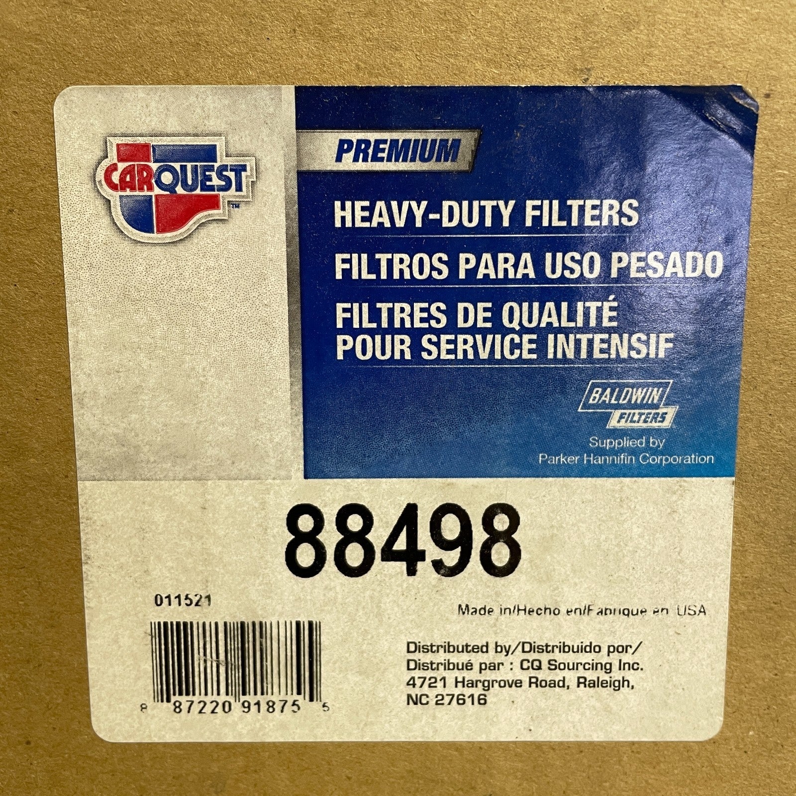 Carquest PA2727 Round Air Filter 88498 5.2" x 12.3" Massey Ferguson