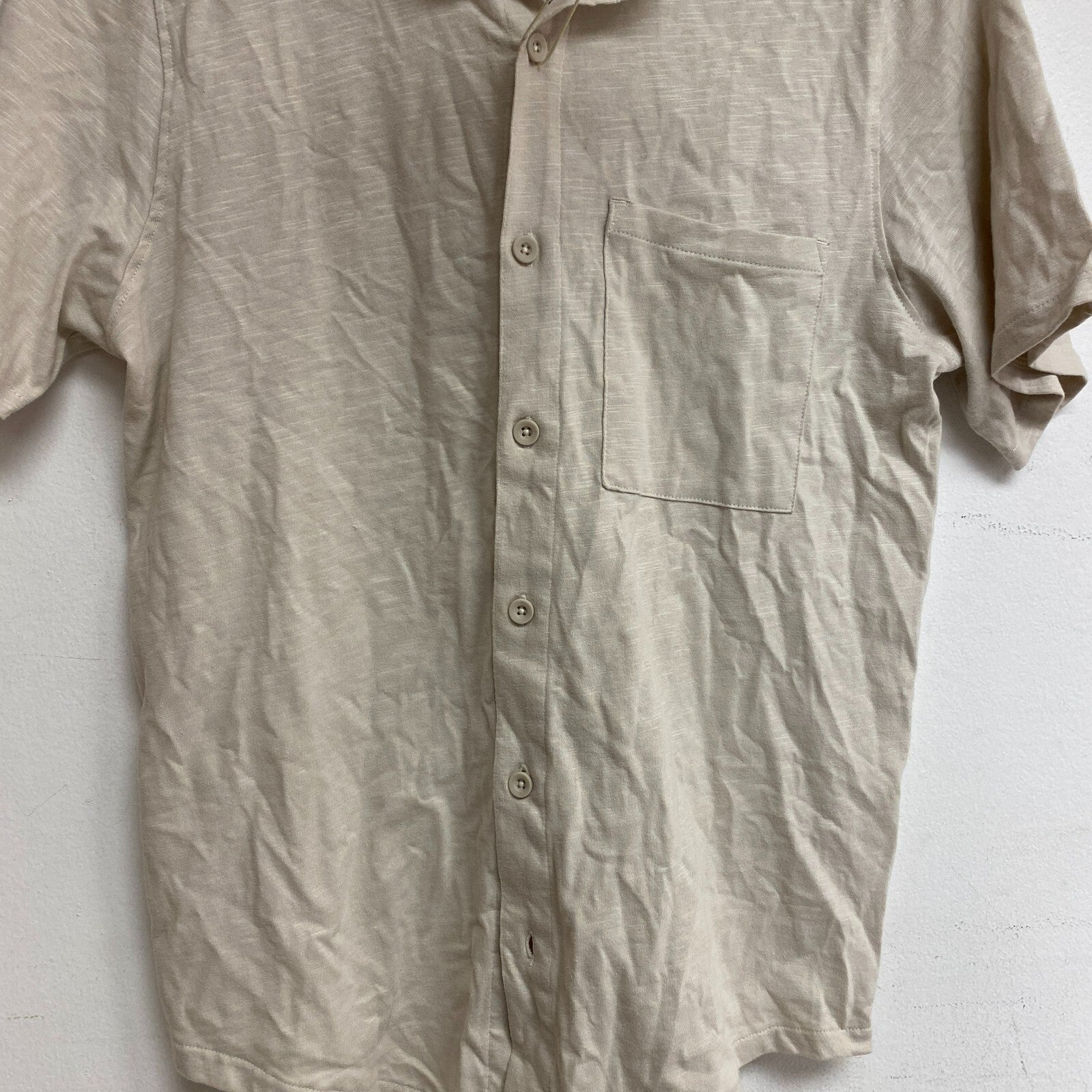 Alpine DesignâMen's  Rooted Knit Button Front Shirt  Light Khaki Solid ADM1310