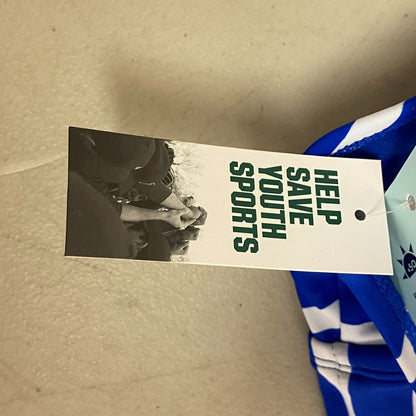 DSG Women's Long Line Scoop Neck Bikini Top Speed Stripe Blue DSW2786PRTZ