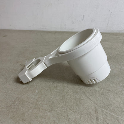 Camco 53083 Large Clamp-On Cup Holder Mountable 2" Rail White Beverage
