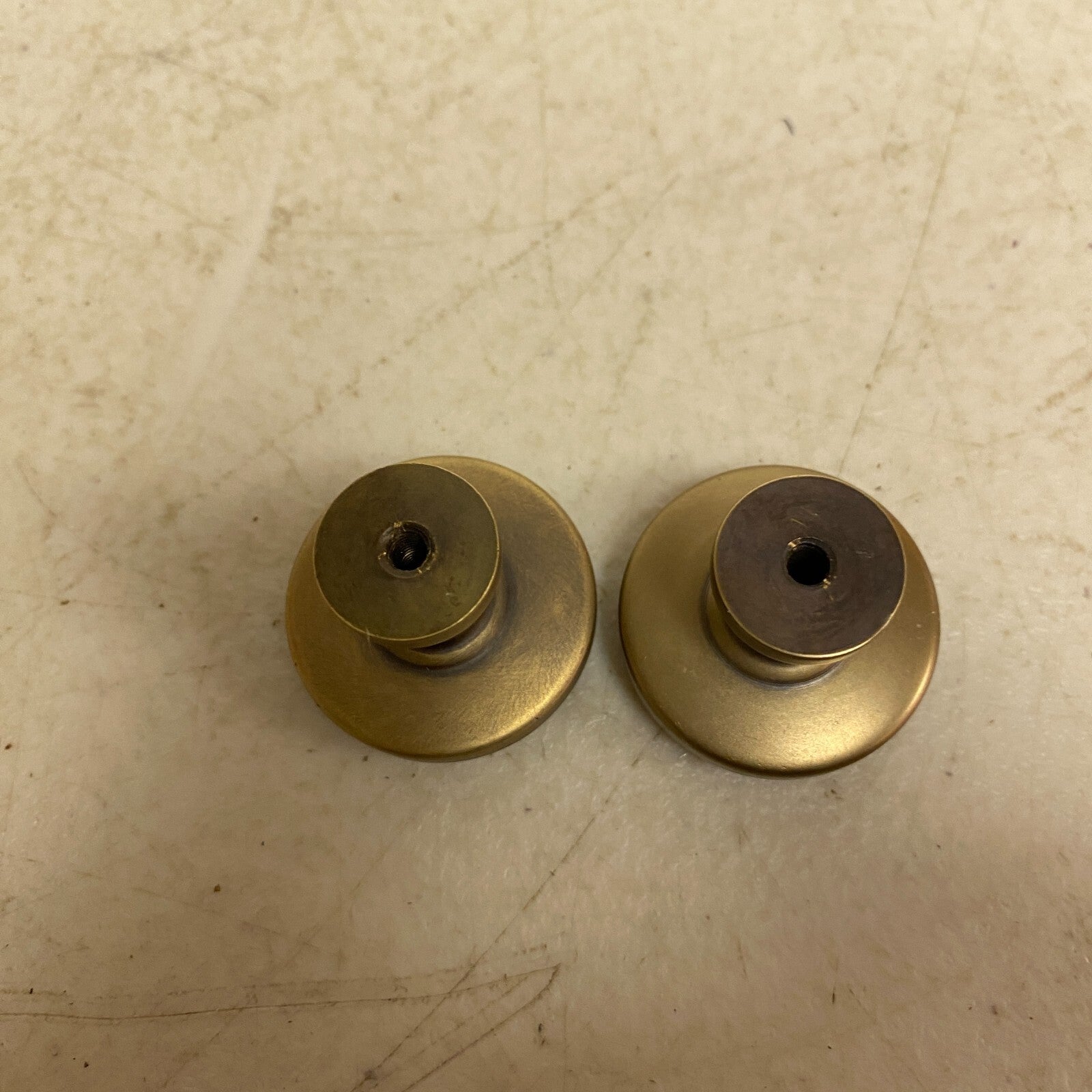 Signature Hardware Ardell Brass Round Cabinet Knob - Antique Brass - 2 pack