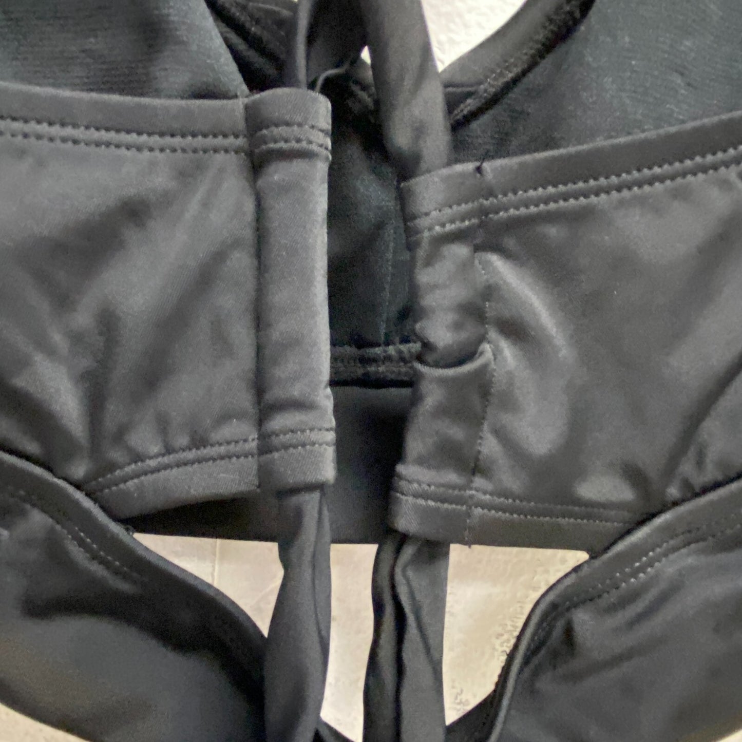 DSG Women's Rexi Swim Bralette Top Halter Straps Pure Black DSW2981 Brand New