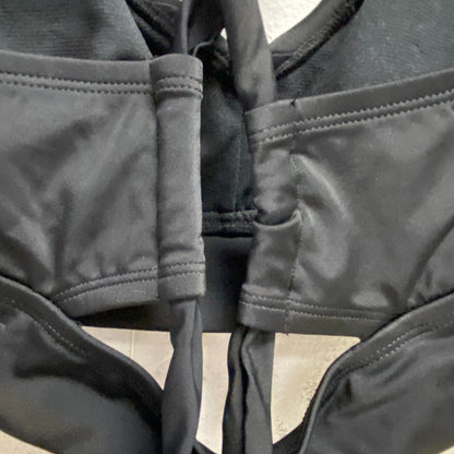 DSG Women's Rexi Swim Bralette Top Halter Straps Pure Black DSW2981 Brand New