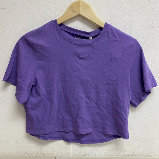 DSG Womens Cut Off Short Sleeve Tee Electric Violet DAG13118 Summer Trendy Solid