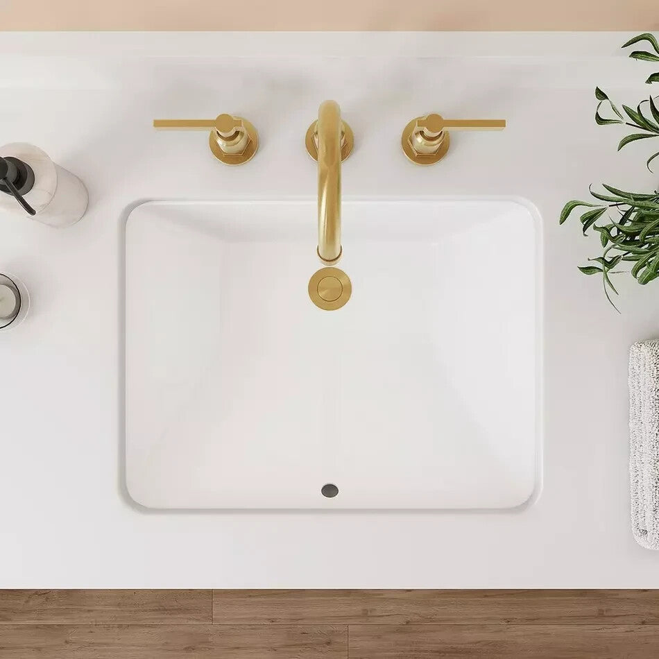 Signature Hardware 20'' x 15'' x 6.69'' Rectangular Porcelain Undermount B,,,,,,