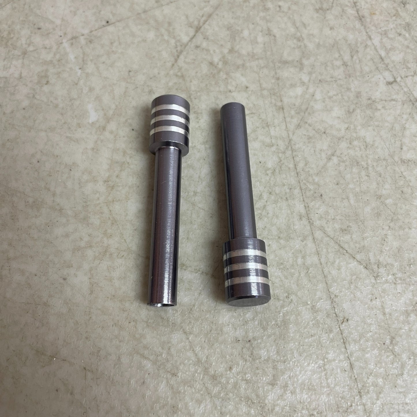 Custom Accessories Machined Aluminum Charcoal Billet Door Lock Knobs Set 16009