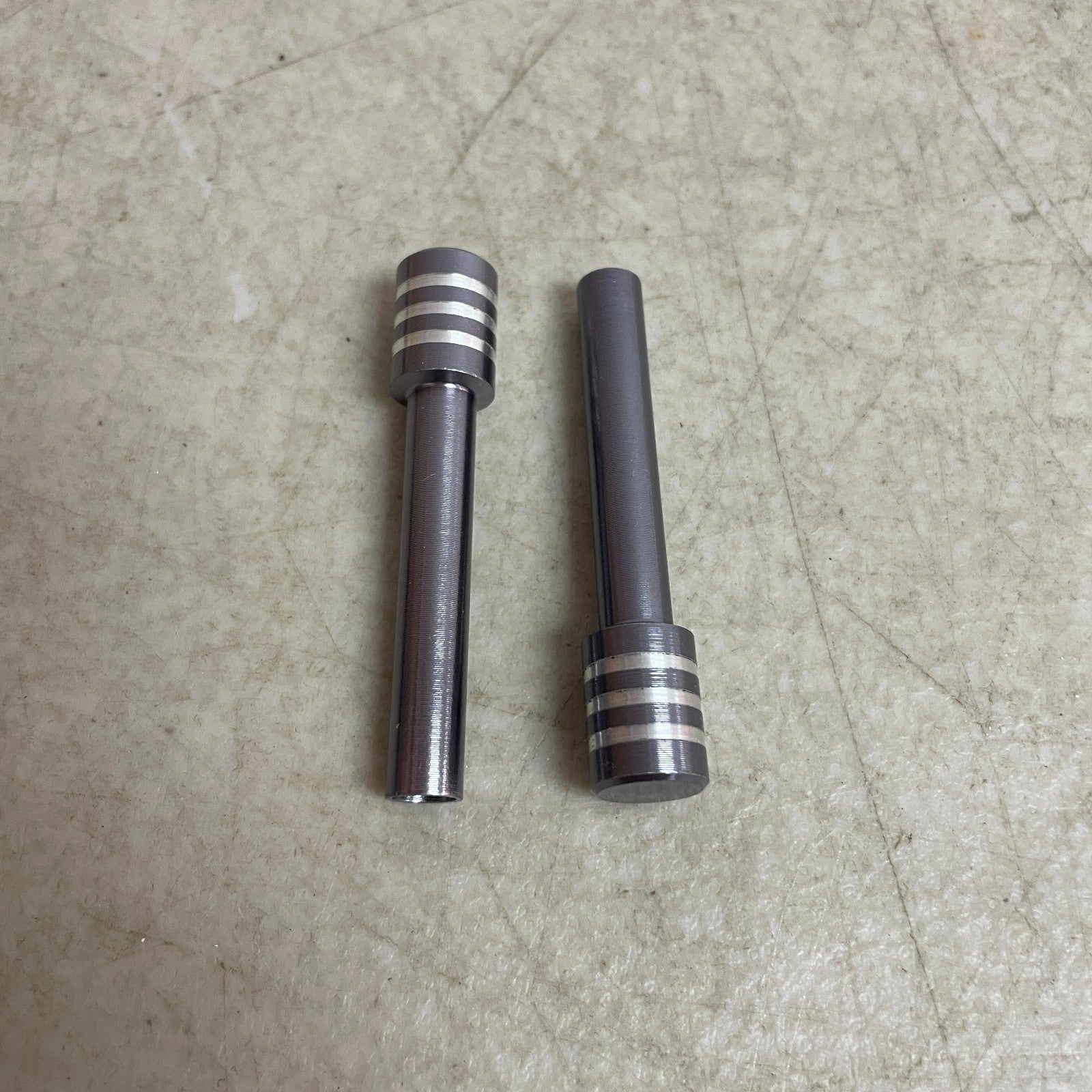 Custom Accessories Machined Aluminum Charcoal Billet Door Lock Knobs Set 16009