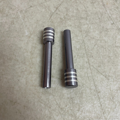 Custom Accessories Machined Aluminum Charcoal Billet Door Lock Knobs Set 16009