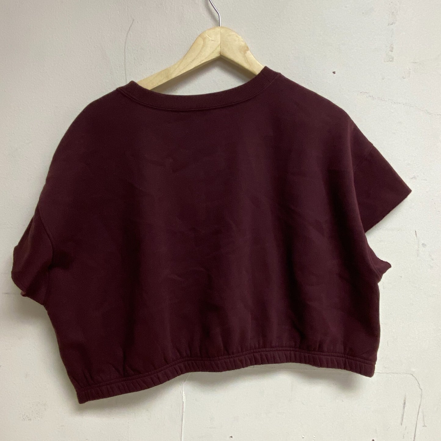 DSG X TWITCH + ALLISON Womens Cinched Short Sleeve Fleece Top Wine Tasting BOSSW