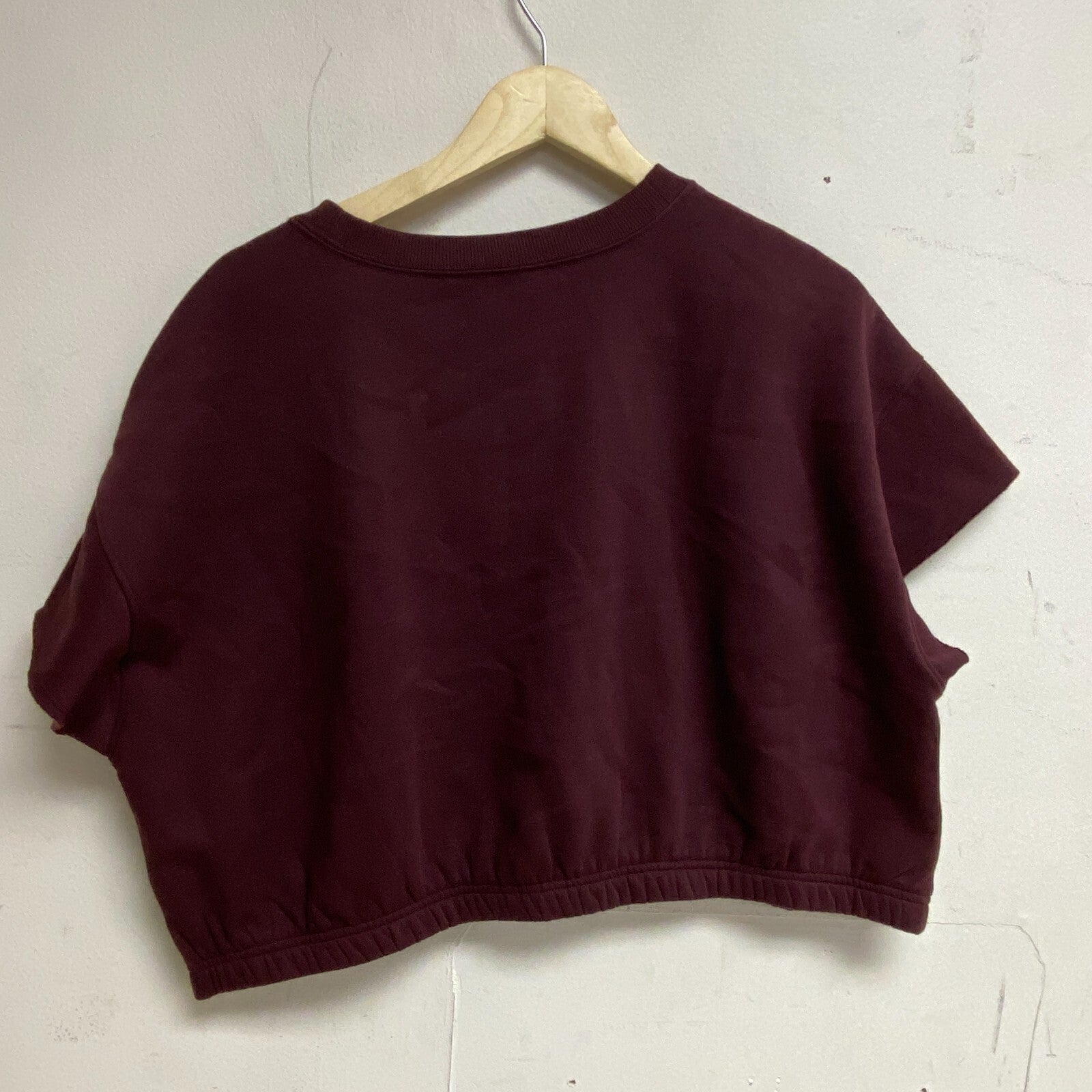 DSG X TWITCH + ALLISON Womens Cinched Short Sleeve Fleece Top Wine Tasting BOSSW