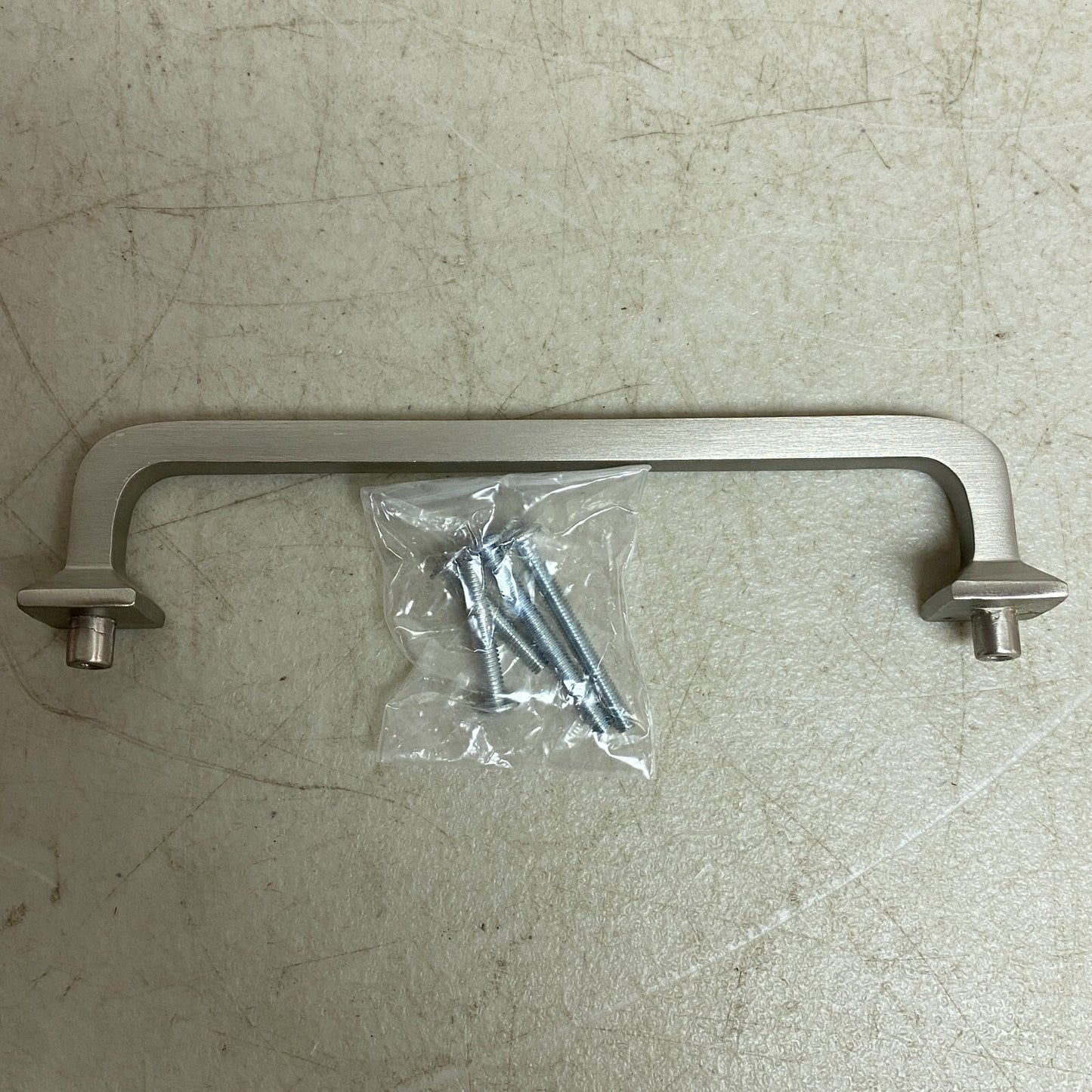 Signature Hardware 6" Klein Solid Brass Cabinet Pull - Brushed Nickel