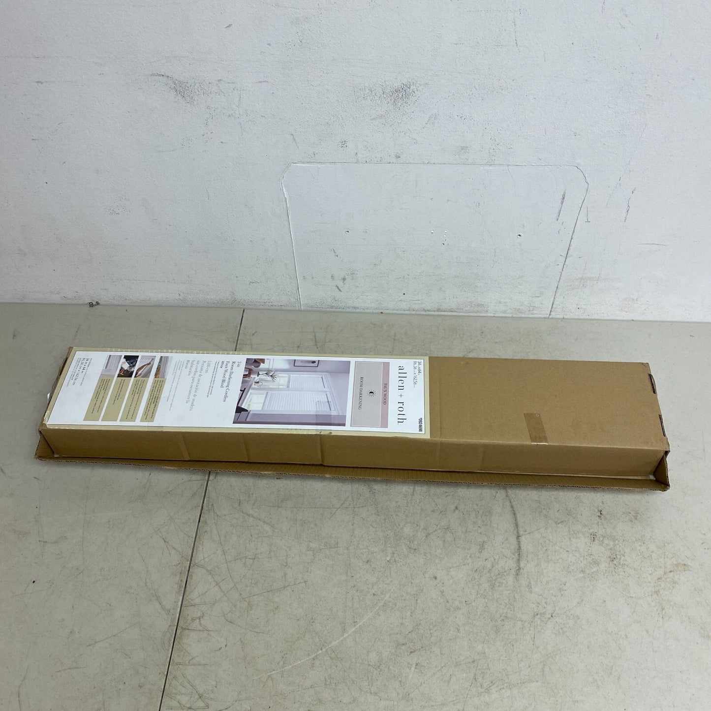 allen + roth 2-in Room Darkening Cordless Faux Wood Blind White 34in x 64in