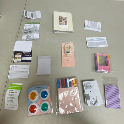 DigiPower Instant Camera Accessory Kit for Fujifilm instax mini 9 & 7s, White