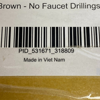 Signature Hardware 18" NADIYA WALL MOUNT VESSEL SINK VANITY CHESTNUT BROWN N,,,,