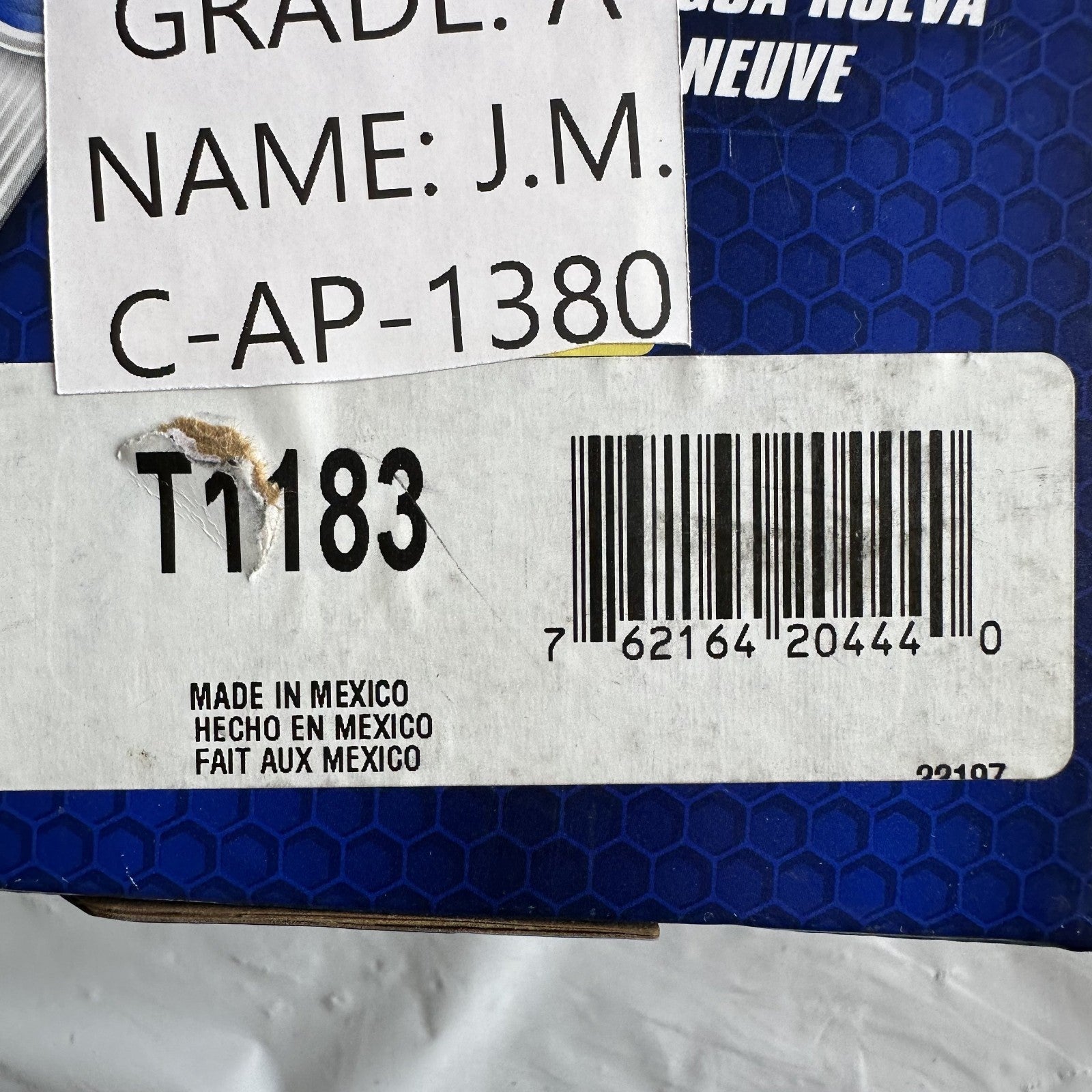 Carquest T1183 Engine Water Pump w Gasket