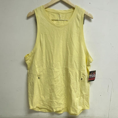 DSG X TWITCH + ALLISON Mens Zip Tank Sunny Yellow Top Solid Shirt BOSSM12104