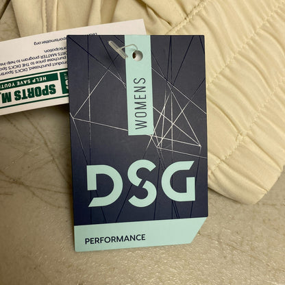 DSG Women's 3â High Rise Waistband Shorts Light Sand Solid Performance DAW1232