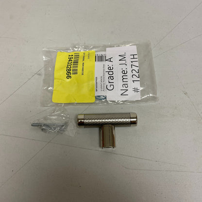 Amerock Esquire 2‑5/8″ T‑Knob Polished Nickel/Stainless Steel BP36556PNSS