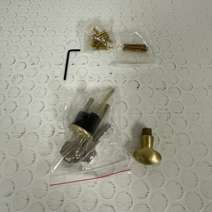 Signature Hardware Roman Entrance Door Set – Lever, Satin Brass, Left‑Hand