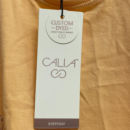 Calia Oversized Everyday Short Sleeve Tee Sunrise Orange Solid Trendy WAX31292