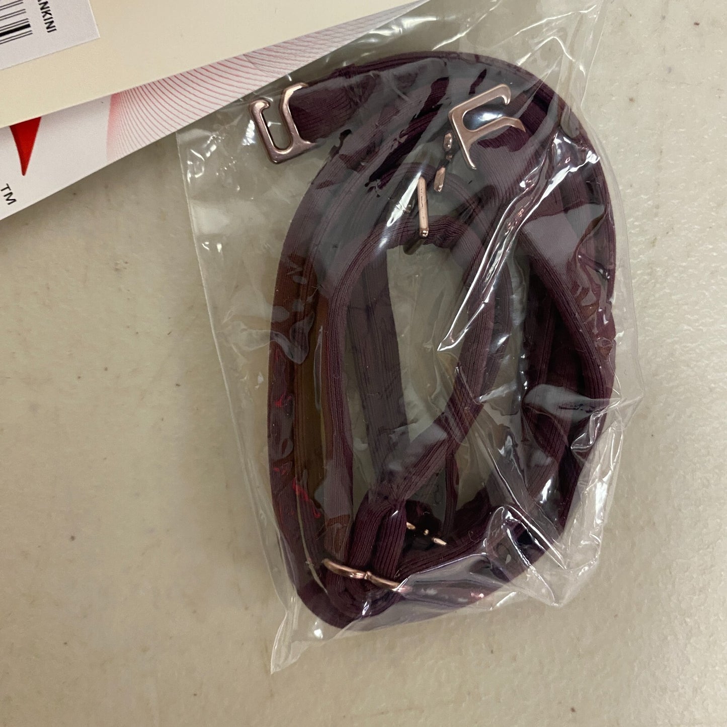 Calia Women's Swim Collection Bikini Top Bandeau Tankini Wine WSA23304 New!