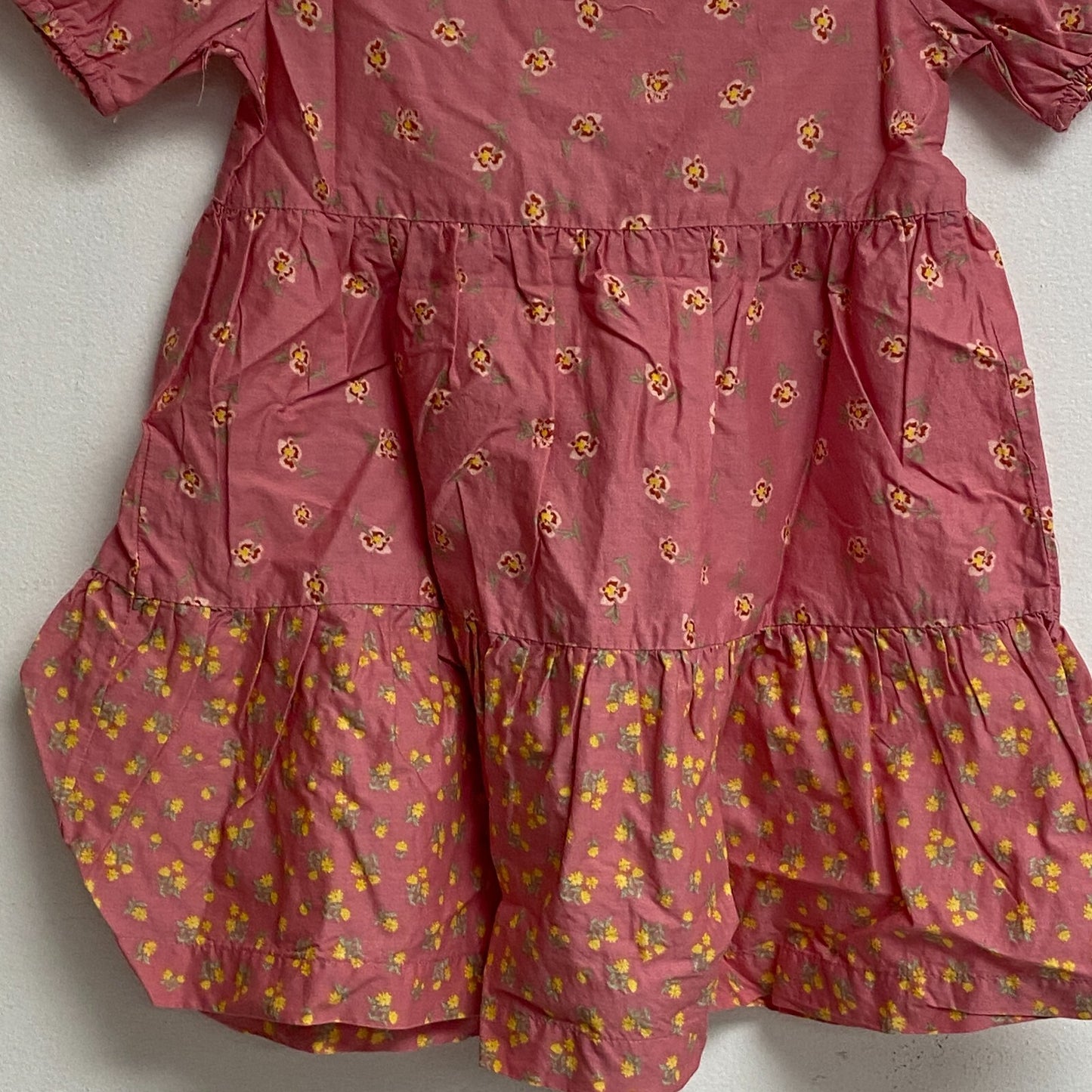 Okie Dokie Toddler Girls Short Balloon Sleeve A-line Dress Sz 4T Color: Bohemian