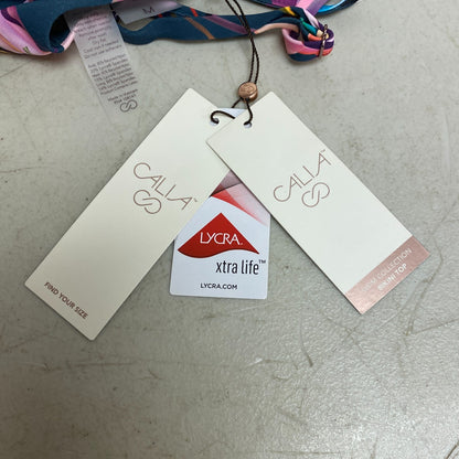 CALIA Women's Tie Back Bikini Top Aqua Floral  Multicolor  WSA23200PRT