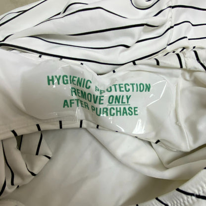 Calia Womens HR Twist Front Bottom Stripe White  Stylish Trendy WSA22401PRT