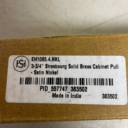 Signature Hardware 3-3/4"Strasbourg Brass Cabinet Pull Satin Nickel EH1083.4.NKL
