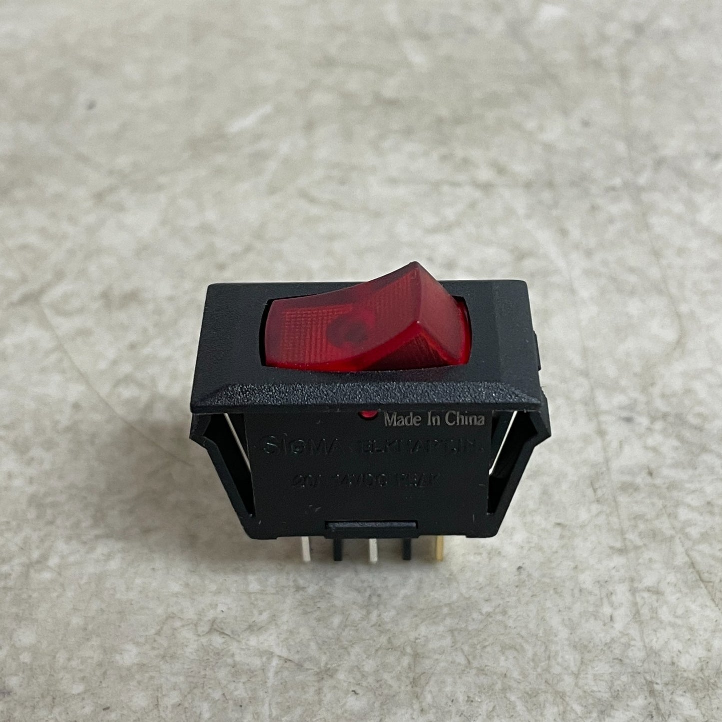 RV Designer S245 Rocker Switch Illuminated Red SPST On Off 125V .550x1.125 RV