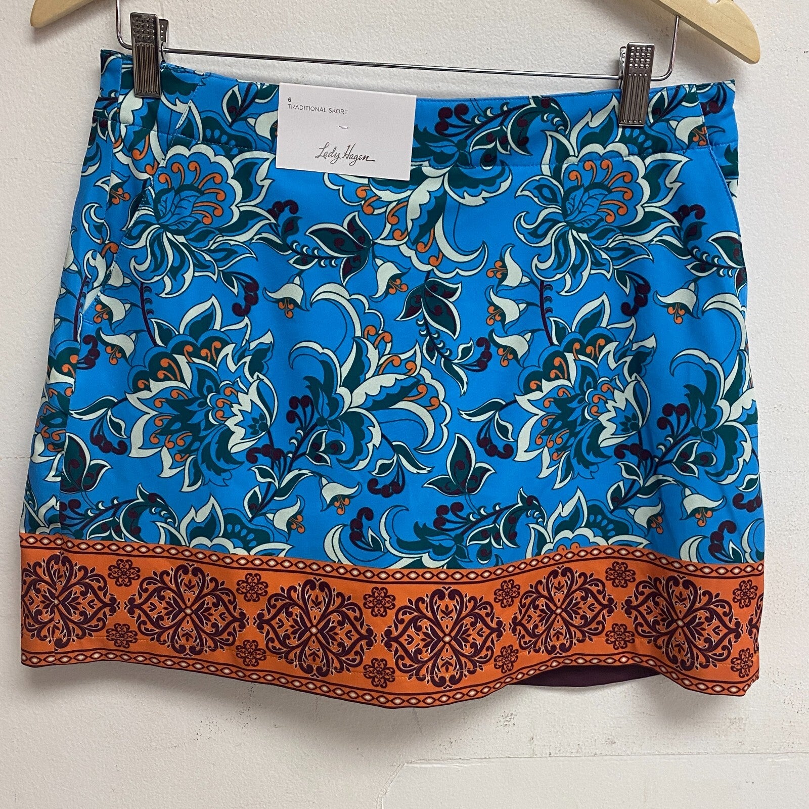 Lady Hagen Womans 6  Fashion Scarf Skort Scarf Print Multi BRAND NEW