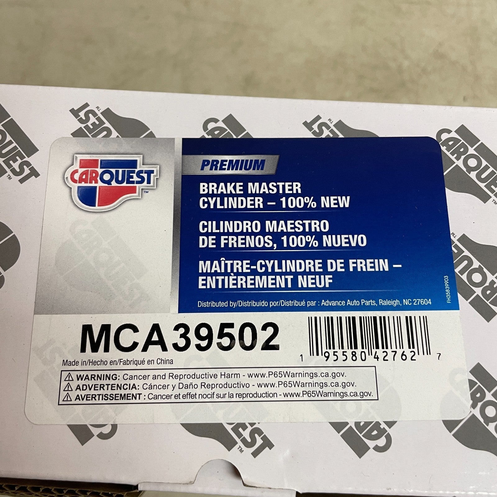 CARQUEST Brake Master Cylinder w Reservoir Aluminum 1.25″ Bore MCA390516