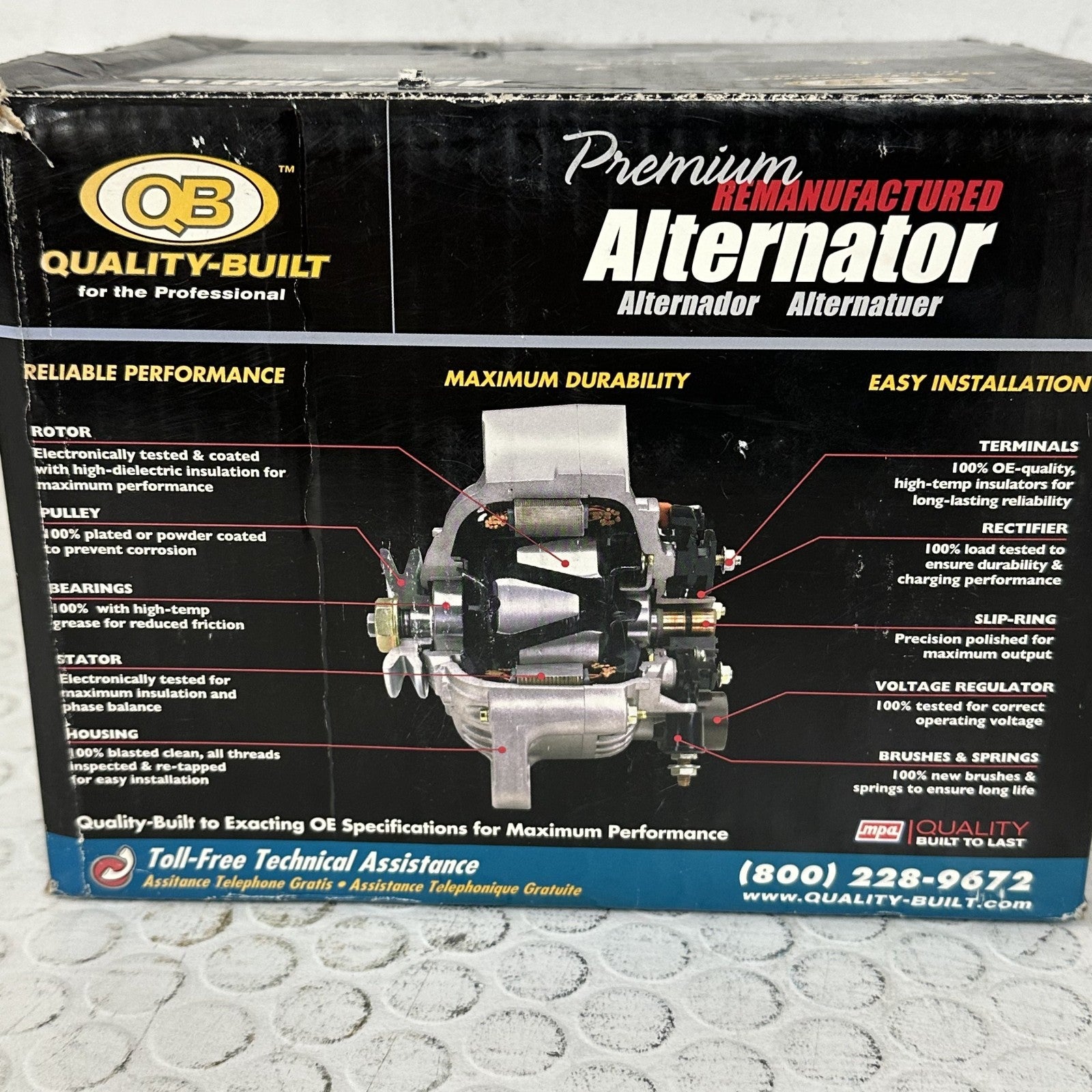 Alternator Quality-Built 11017 Reman fits 04-08 Nissan Maxima 3.5L-V6