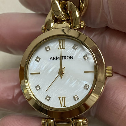 Armitron Women's Genuine Crystal Accented Chain Bracelet Watch, 75/5822GP