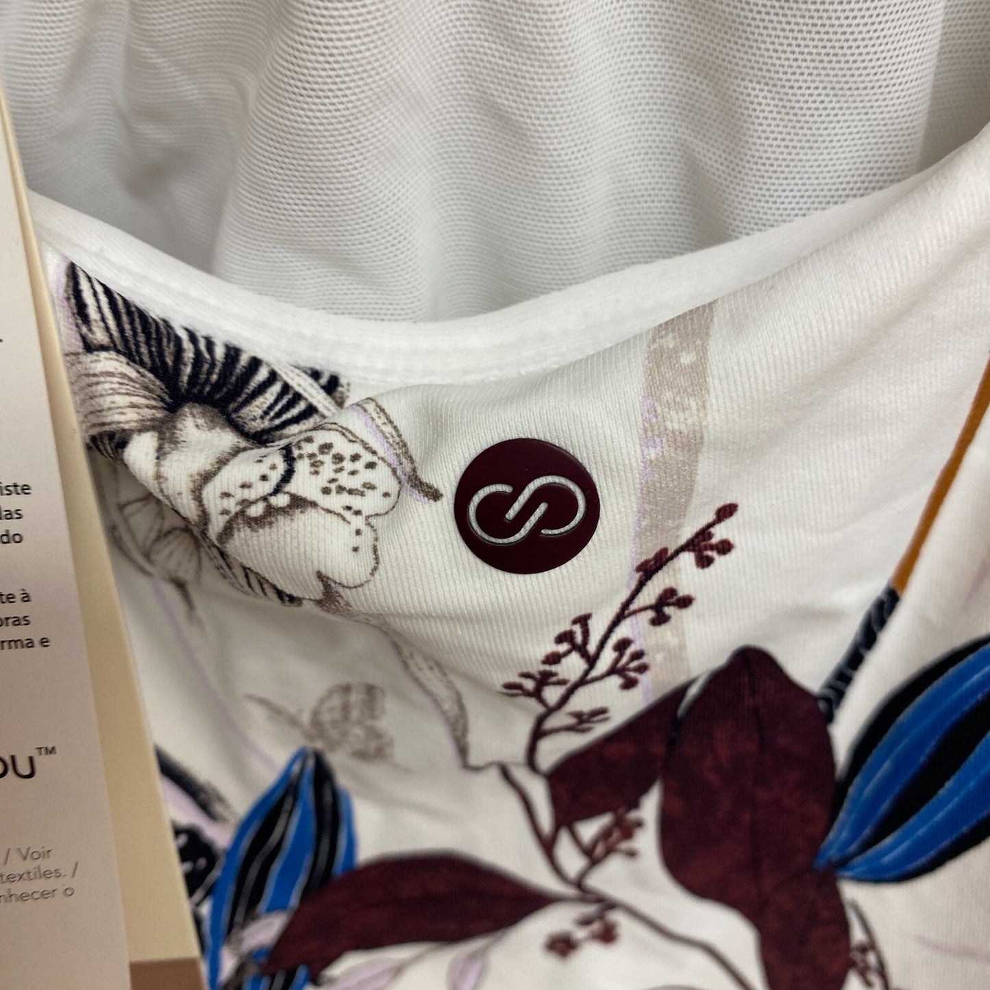 CALIA WOMENS OPEN BACK HIGH NECK ONE PIECE SWIMSUIT ISLAND BOTANICAL MUTLICOLOR