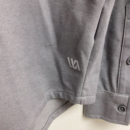 Vrst Mens Long Sleeve Button Down Shirt Tinted Grey Heather  Solid MAX200332